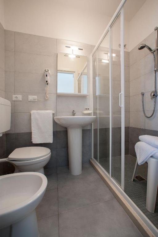 Koupelna v ubytování Hotel Anny