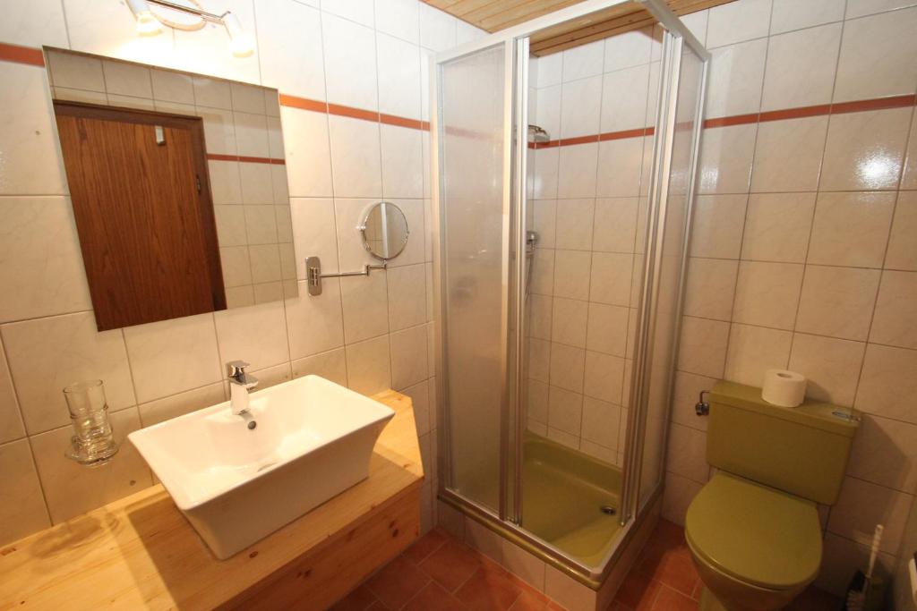Kúpeľňa v ubytovaní Rimmlhof & Rimmlstube