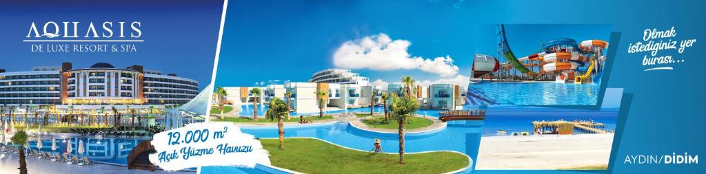 un collage de imágenes de un complejo en Aquasis De Luxe Resort & SPA - Ultra All Inclusive, en Didim