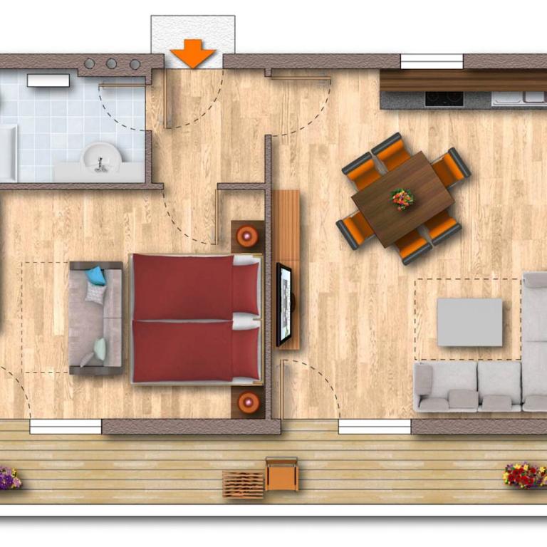 Půdorys ubytování Gästehaus Regina