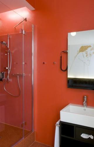 Koupelna v ubytování Alma Boutique-Hotel