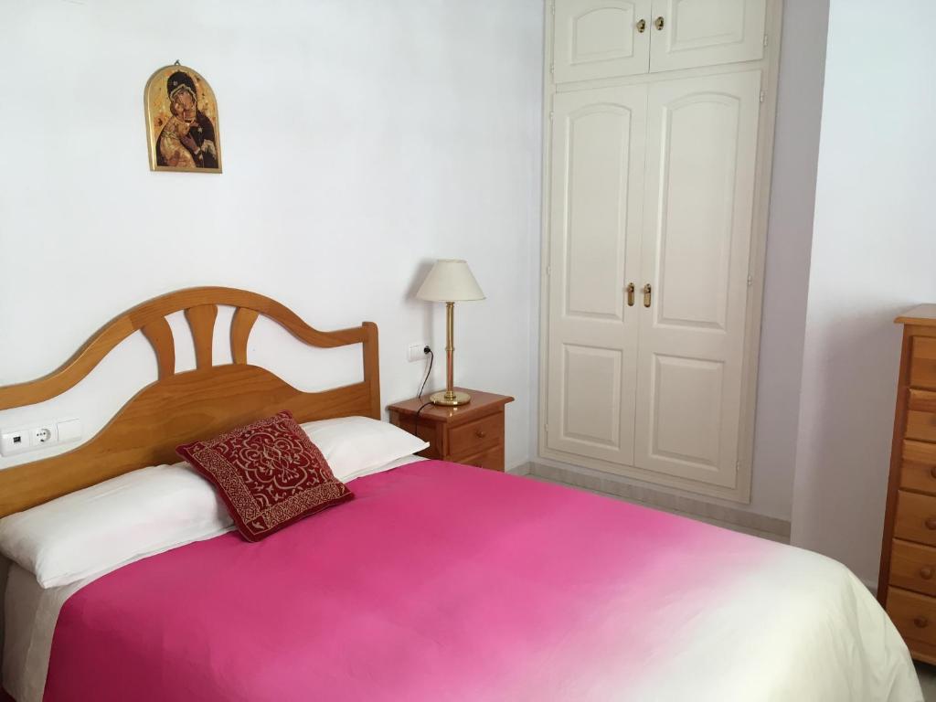 Posteľ alebo postele v izbe v ubytovaní Apartamento en Calpe, playa de La Fossa, primera línea, AA