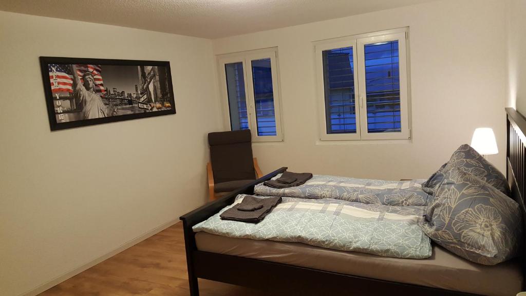 Posezení v ubytování Attika Wohnung Spiez