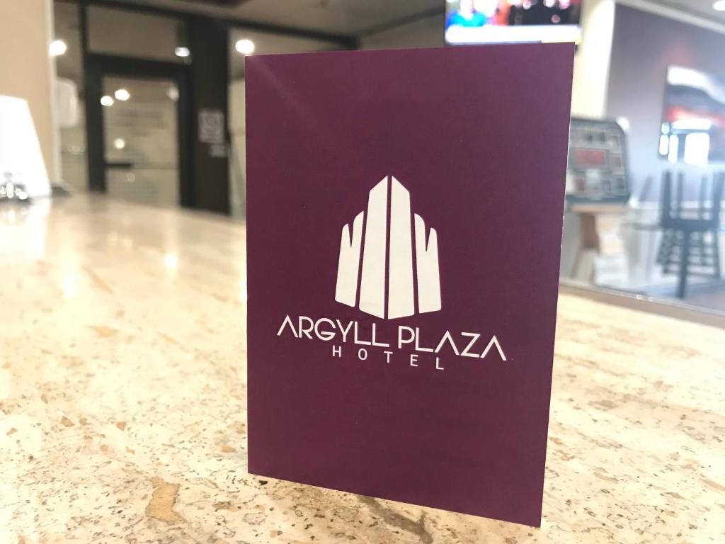 Certifikát, hodnocení, plakát nebo jiný dokument vystavený v ubytování Argyll Plaza Hotel