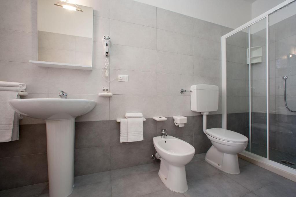 Koupelna v ubytování Hotel Anny