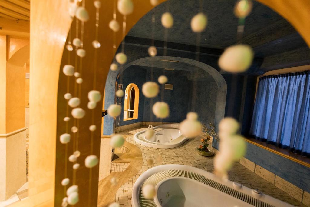 Koupelna v ubytování Hotel Cervo