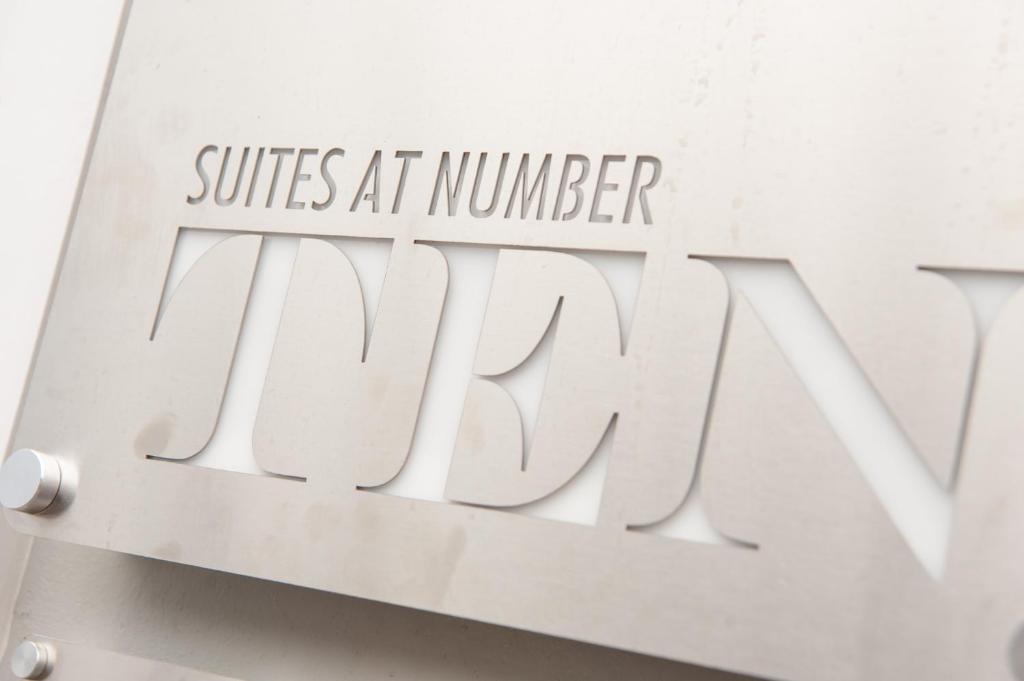 a sign that reads cures at number zero at Suites at number Ten in Broadstairs