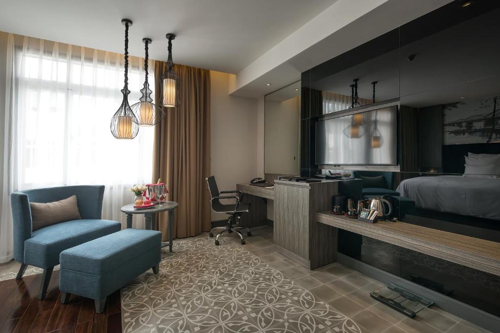 Posezení v ubytování Paradise Suites Hotel