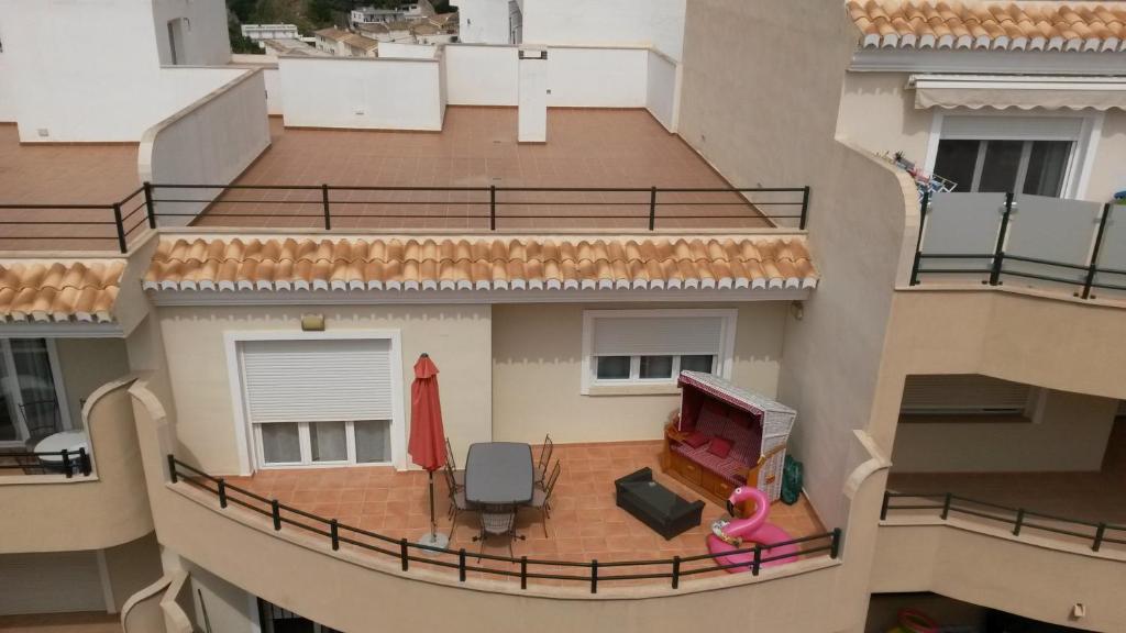 Balkon lub taras w obiekcie Ferienwohnung Tropical