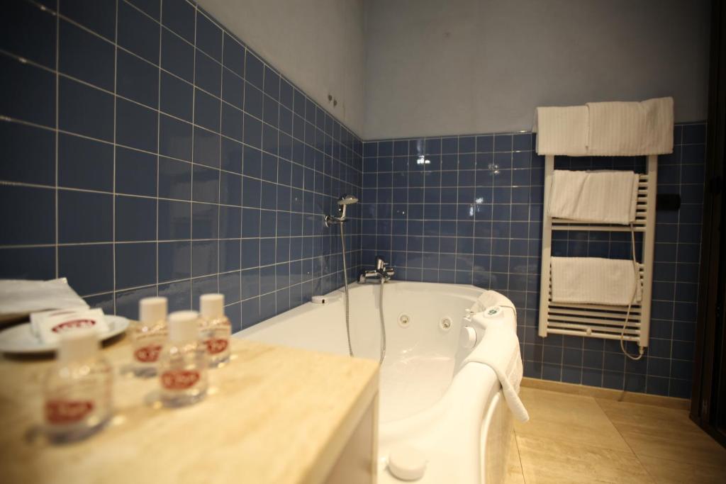 Koupelna v ubytování Hotel Rosa