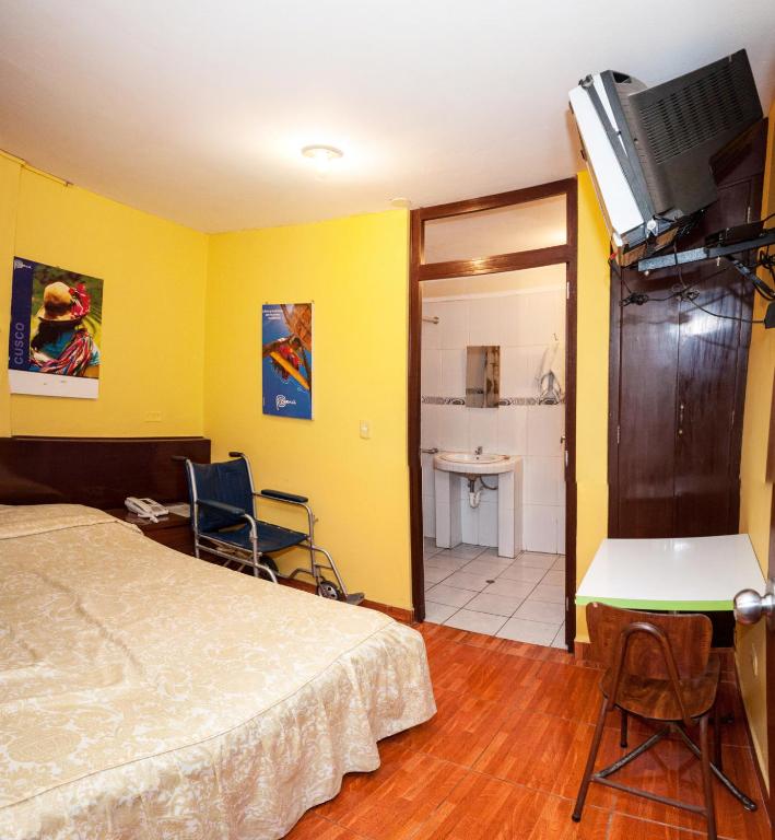Kuchyň nebo kuchyňský kout v ubytování Hostal Iquique