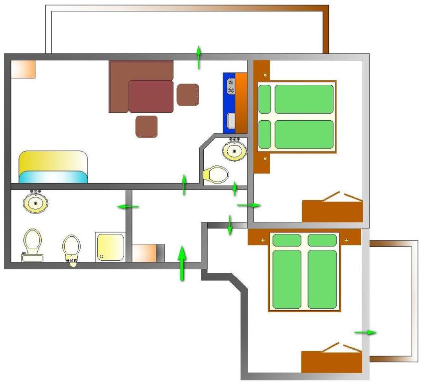 Půdorys ubytování Appartements Wiesenheim