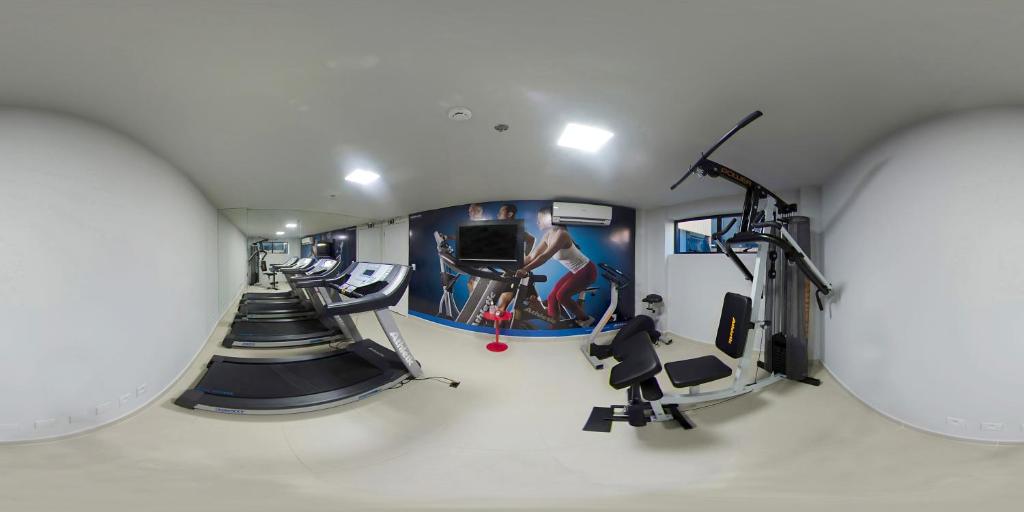 Fitness centrum a/nebo fitness zařízení v ubytování Rede Andrade Docas