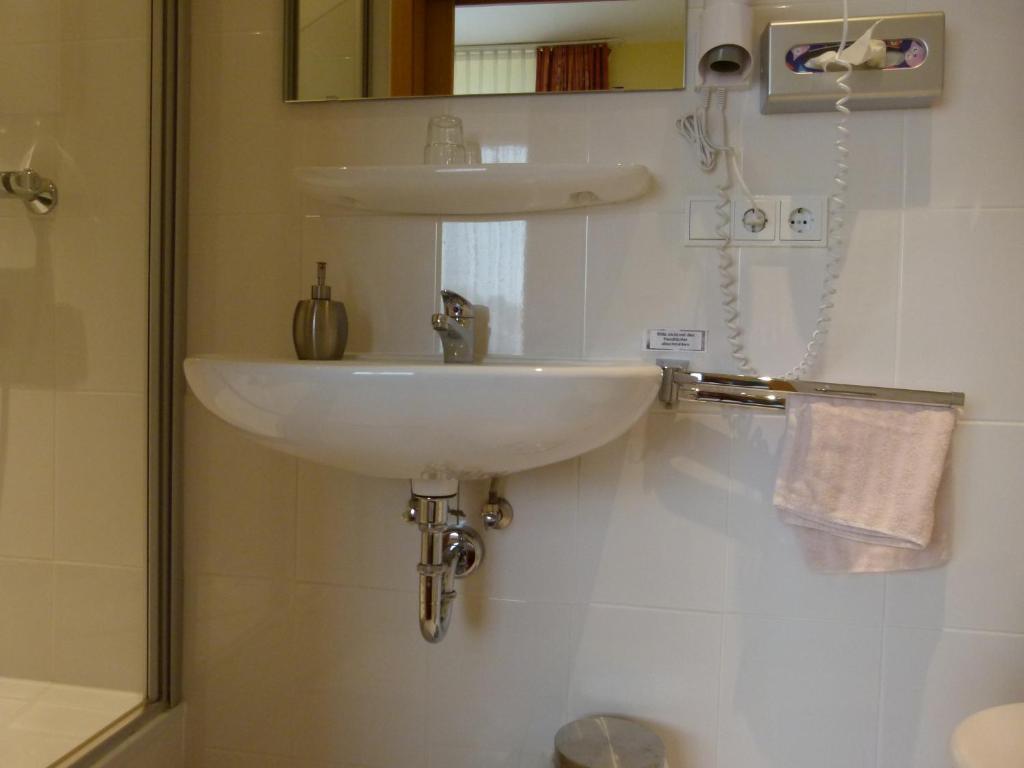 Koupelna v ubytování Hotel Holzhauer