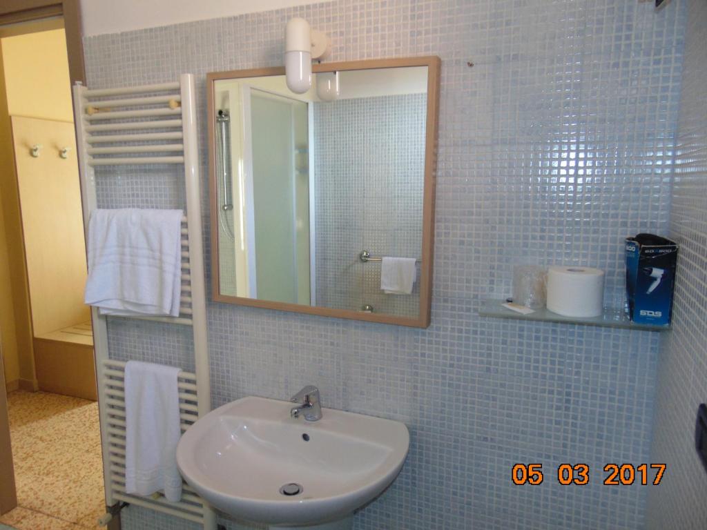 Koupelna v ubytování Hotel Mazzocchetti