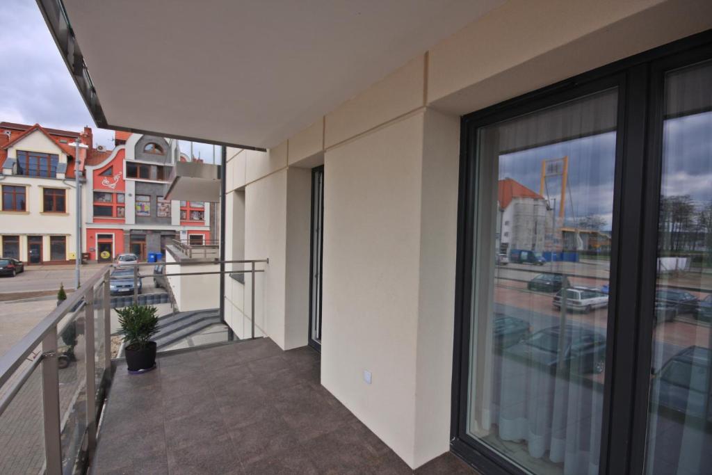Balkón alebo terasa v ubytovaní Marina House Gizycko