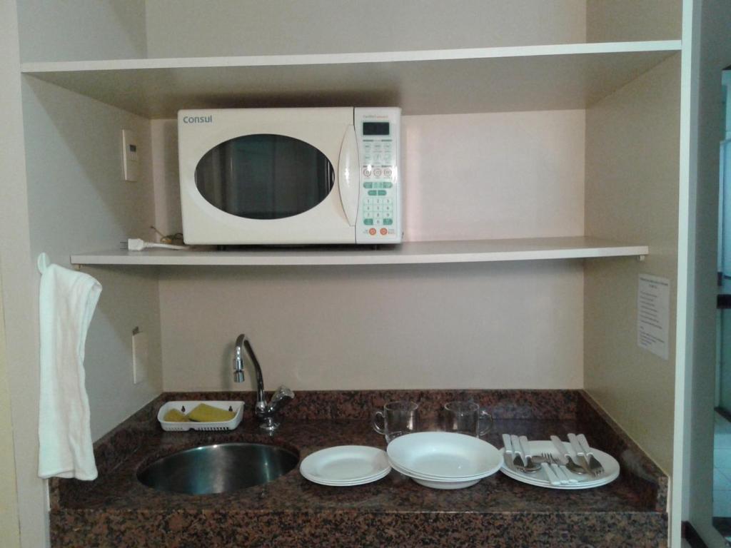 A cozinha ou cozinha compacta de Hotel São Bento