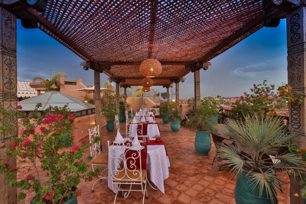 Balkón nebo terasa v ubytování Riad & Spa Bahia Salam
