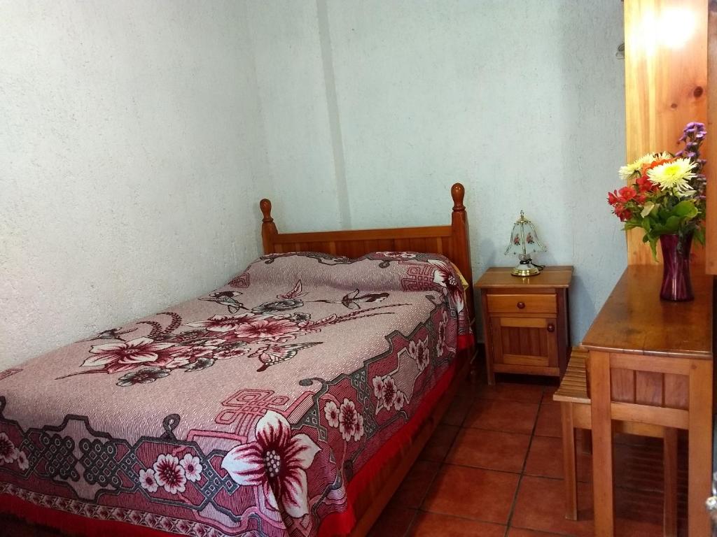 Postel nebo postele na pokoji v ubytování Posada Cuallicochi