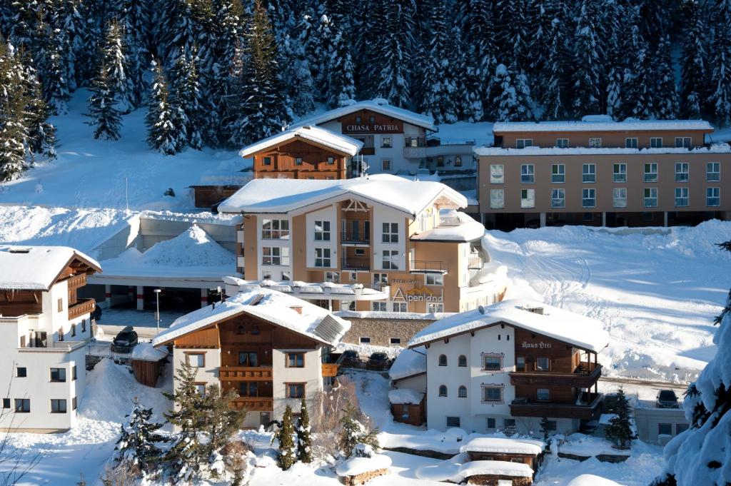 Hotel Garni Alpenland v zimě