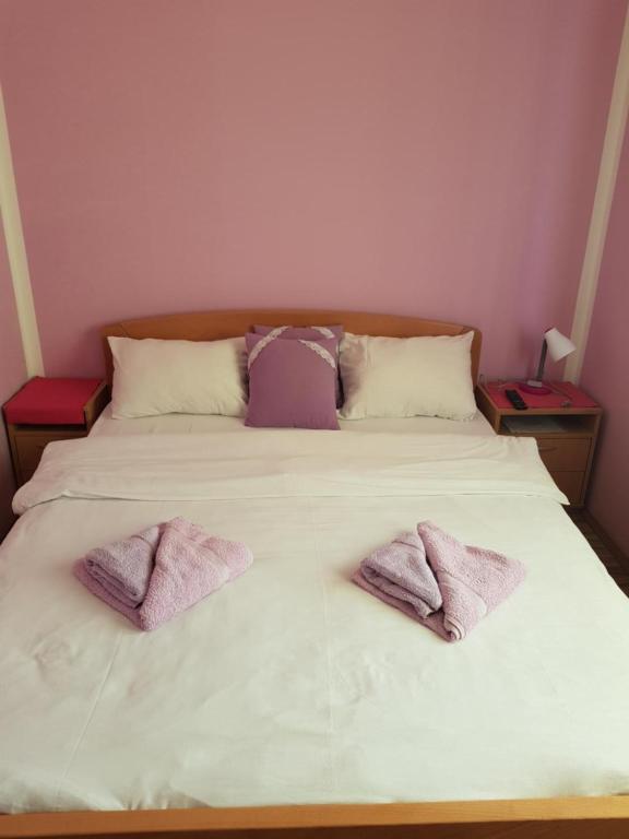 Postel nebo postele na pokoji v ubytování Guest House Lisinski Raj