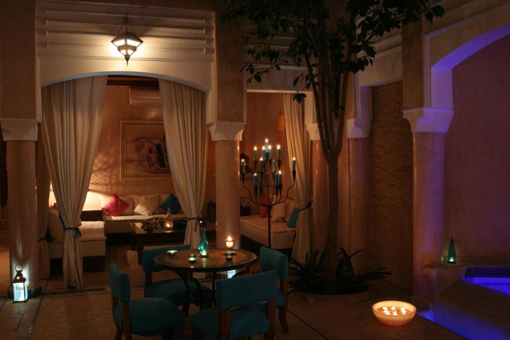 Posezení v ubytování Riad Turquoise