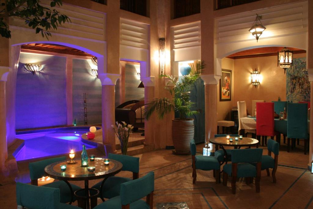 Posezení v ubytování Riad Turquoise
