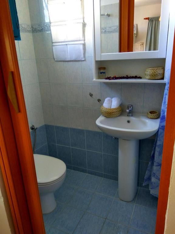 Koupelna v ubytování Casa Bianco e Blu