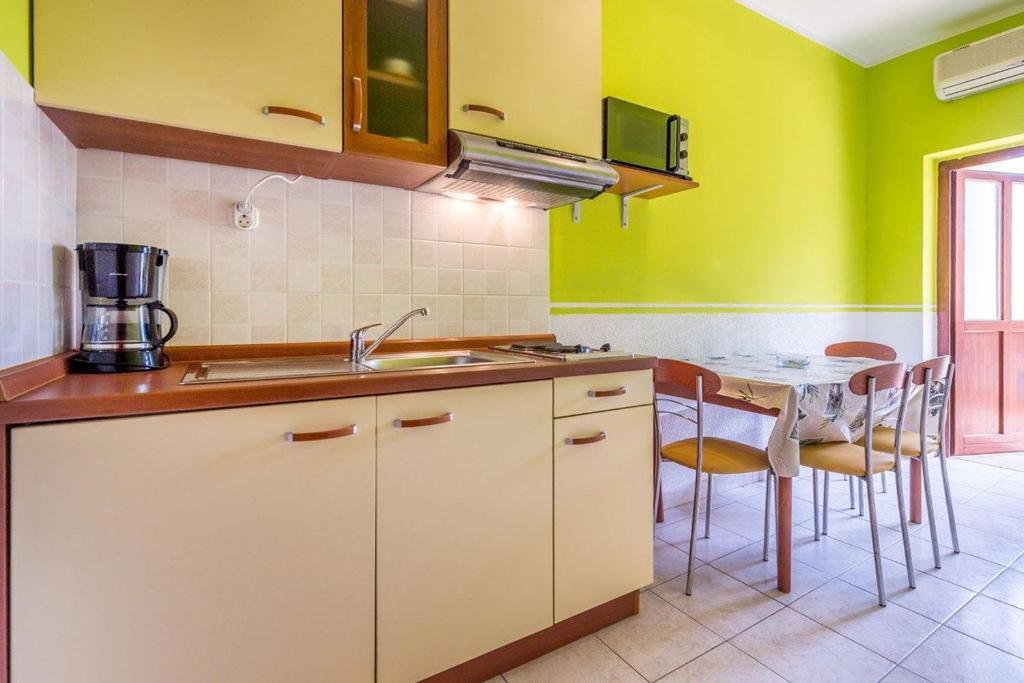 Kuchyň nebo kuchyňský kout v ubytování Apartments Vitomir