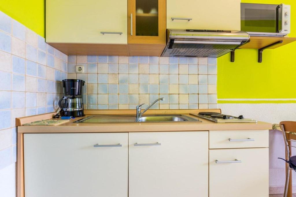 Kuchyň nebo kuchyňský kout v ubytování Apartments Vitomir