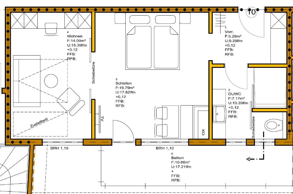 Půdorys ubytování Biohotel Walserstuba
