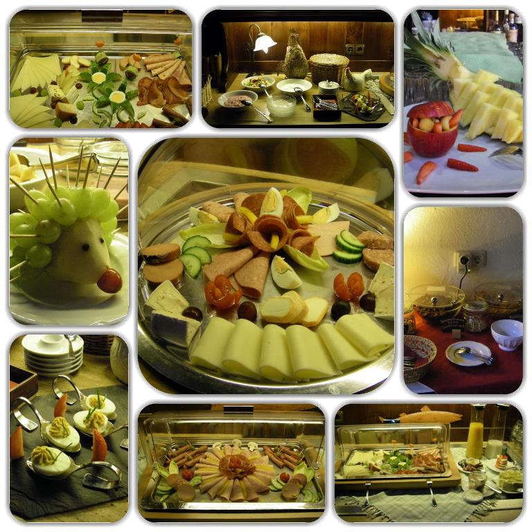 a collage of pictures of different types of food at Landhotel &amp; Restaurant Kains Hof in Uhlstädt
