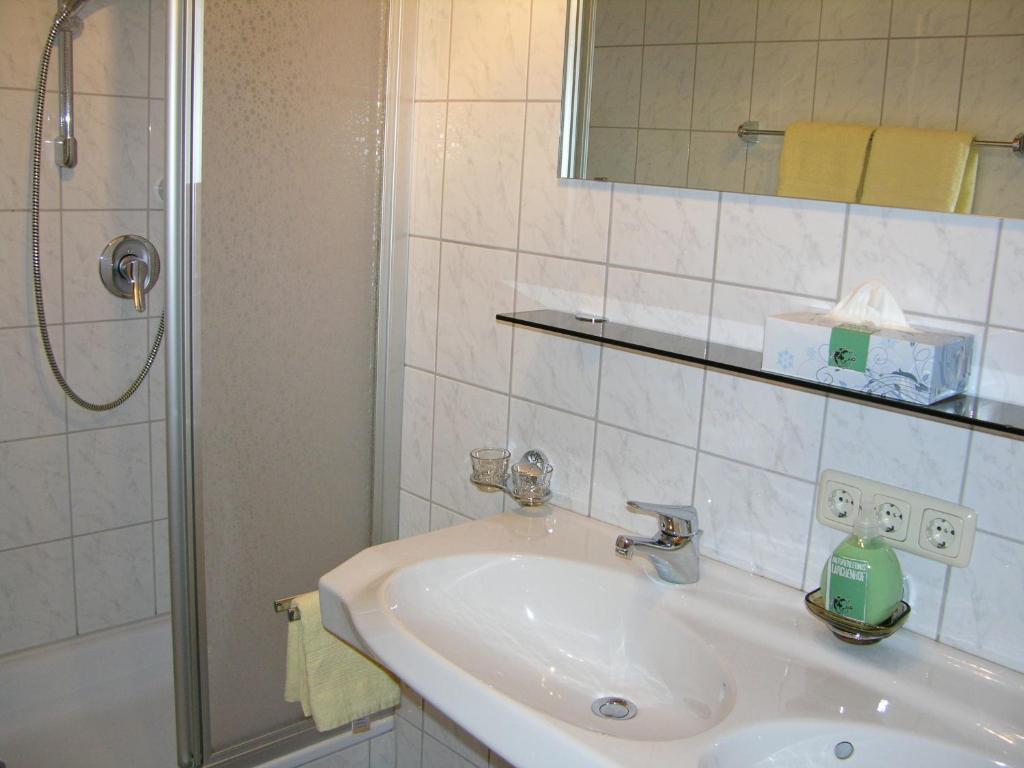 Koupelna v ubytování Naturerlebnis Lärchenhof