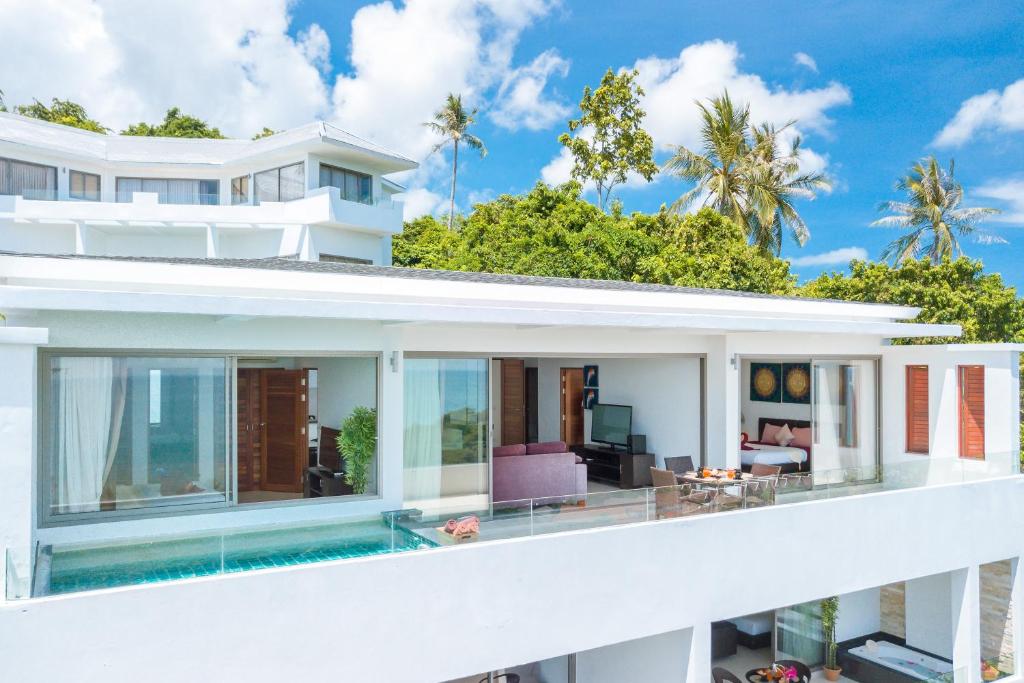 an image of a house with a swimming pool at Tropical Sea View Residence in Lamai