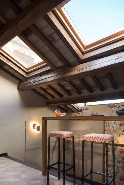 Kuchyň nebo kuchyňský kout v ubytování Ottantotto Firenze