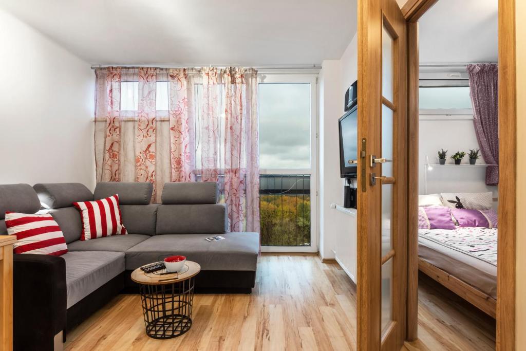 Posteľ alebo postele v izbe v ubytovaní Apartment Saski Garden Marszalkowska street