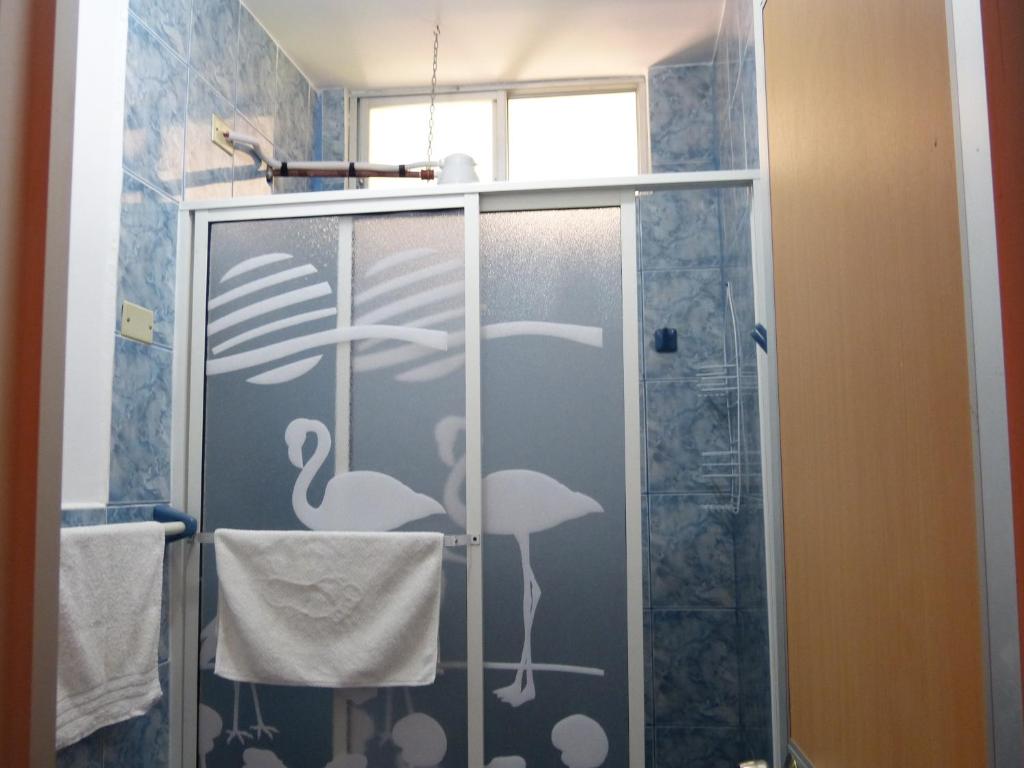 Koupelna v ubytování Hostal Terito