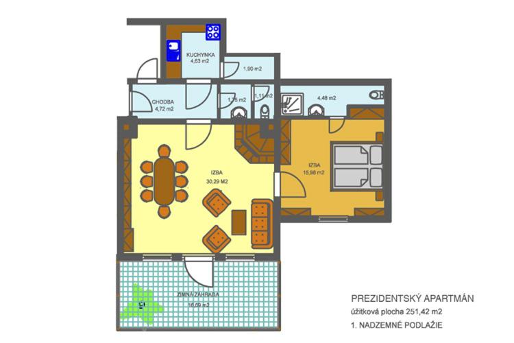 The floor plan of Vila Aurora - Vysoke Tatry