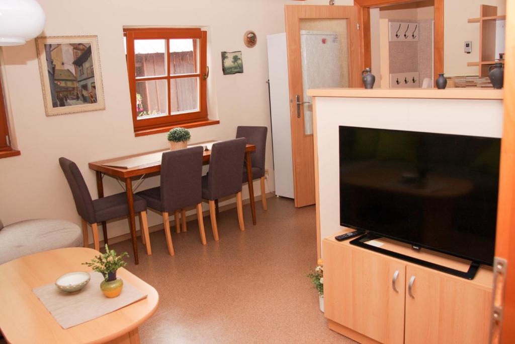 Kuchyň nebo kuchyňský kout v ubytování Apartman Sverana