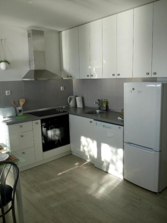 Kuchyň nebo kuchyňský kout v ubytování Apartments & Room Paula
