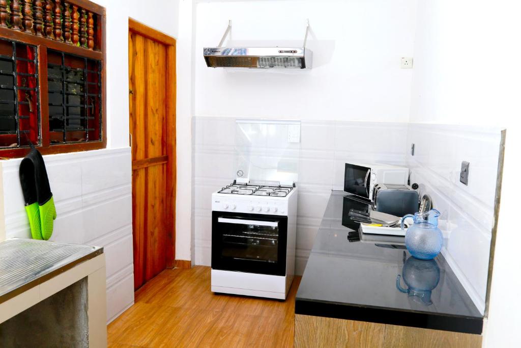 Kuchyň nebo kuchyňský kout v ubytování Villa Serene