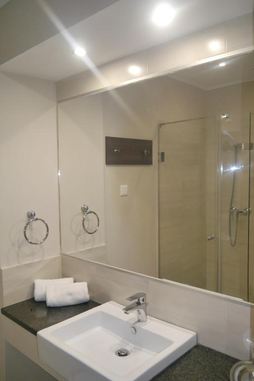 Koupelna v ubytování Hotel Tagore