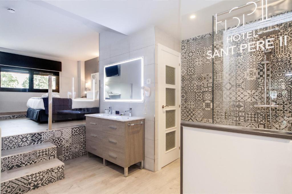 Koupelna v ubytování HOTEL SANT PERE ll HSPII