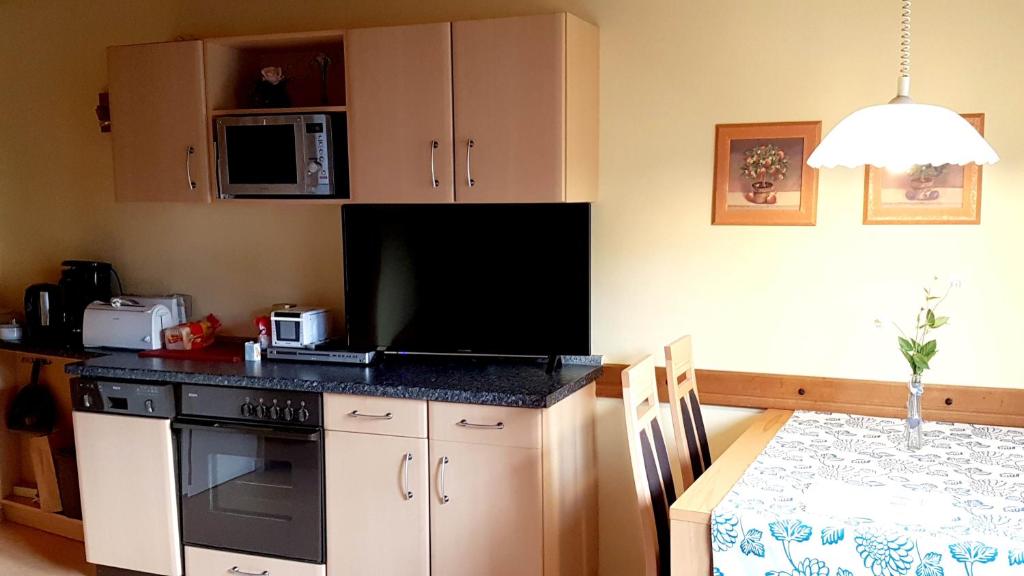 Kuchyň nebo kuchyňský kout v ubytování Ferienappartements mit Herz