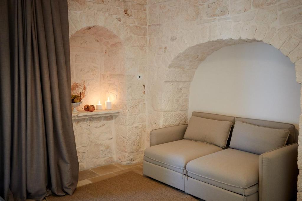 Posezení v ubytování Masseria Grieco