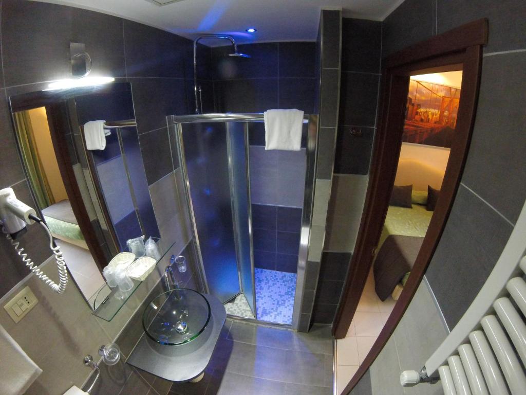 Koupelna v ubytování Hotel Perugino