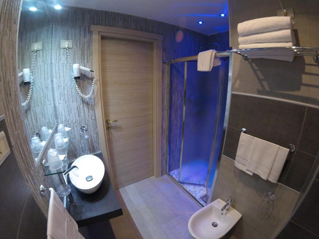 Koupelna v ubytování Hotel Perugino