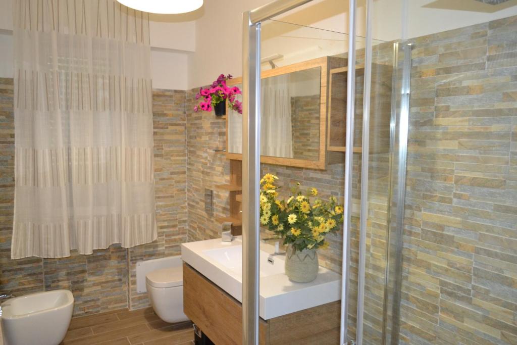 Koupelna v ubytování B&B LINEABLU