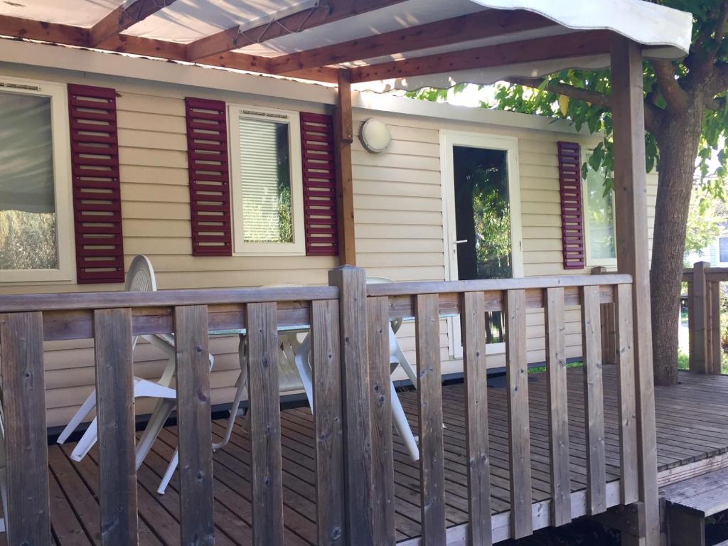 Balkón nebo terasa v ubytování Camping Via Romana