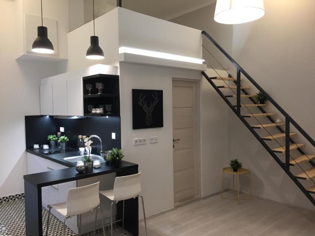 Kuchyňa alebo kuchynka v ubytovaní Stylish Suite WestEnd